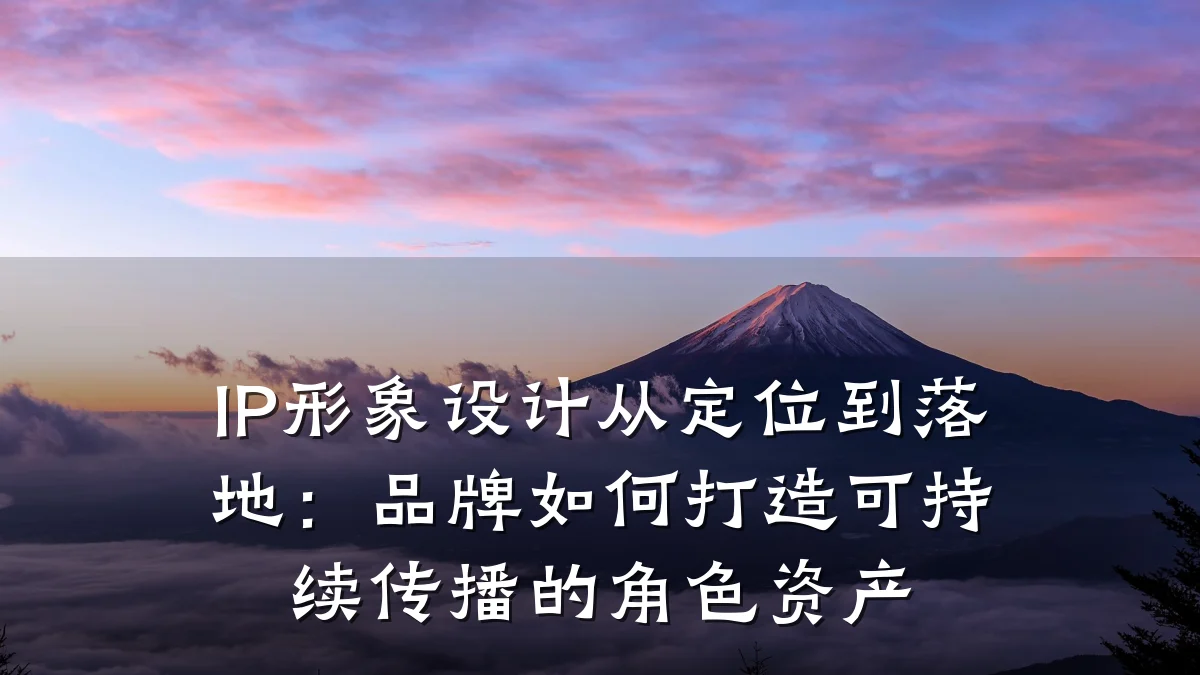 IP形象设计从定位到落地：品牌如何打造可持续传播的角色资产