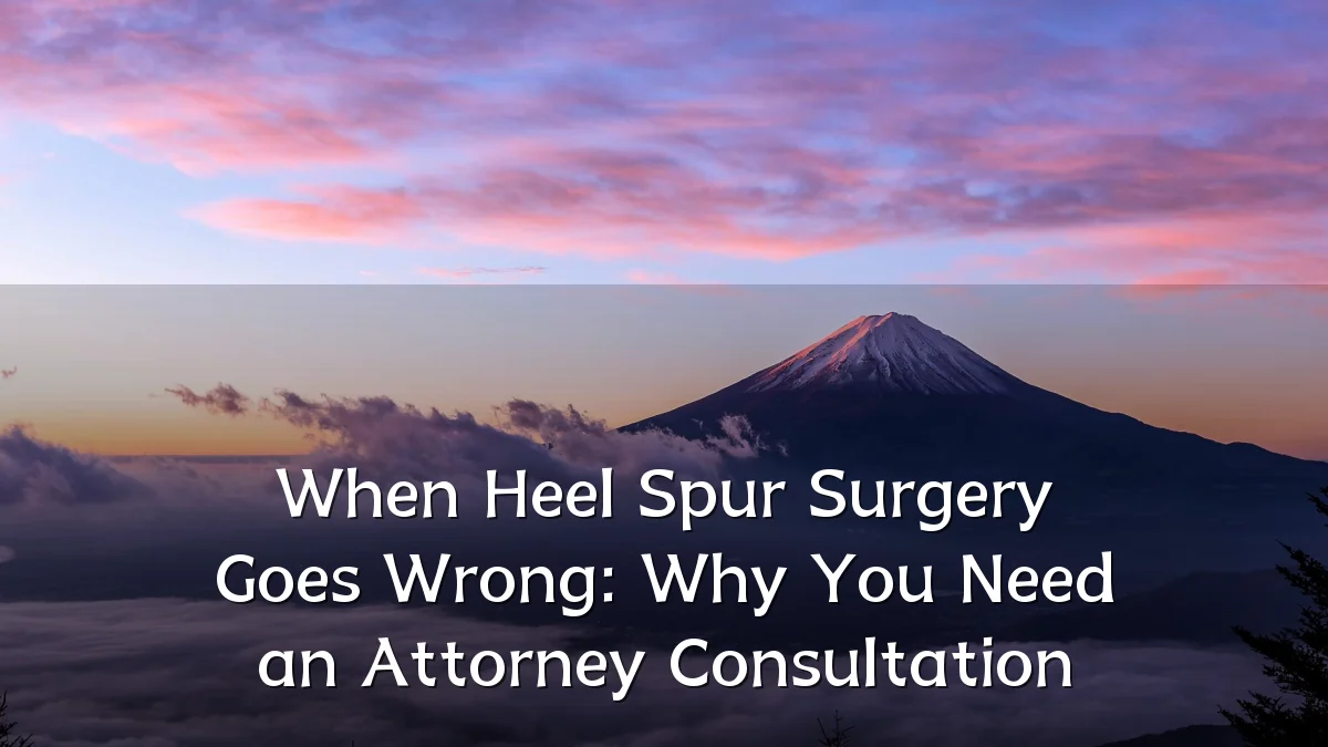 When Heel Spur Surgery Goes Wrong: Why You Need an Attorney Consultation